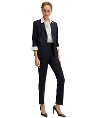 Boss by Hugo Women's Wool Regular-Fit Cropped Pants