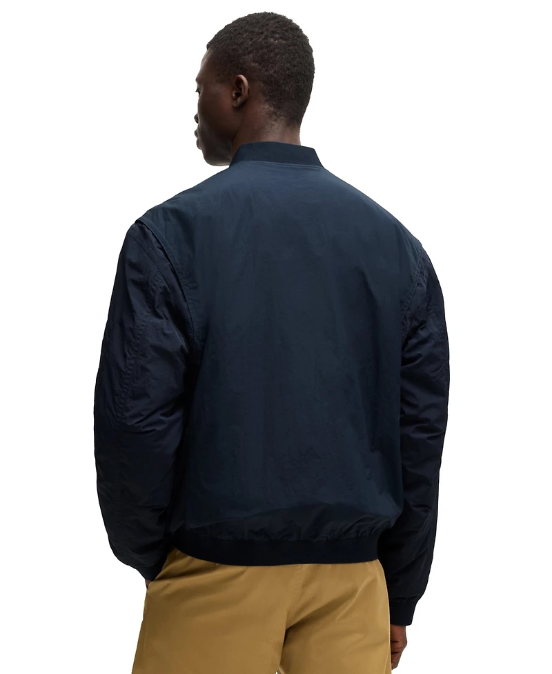 Boss by Hugo Boss Men's Logo Badge Water-Repellent Bomber Jacket
