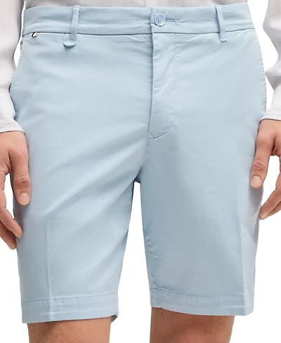 Boss by Hugo Men's Cotton-Twill Slim-Fit Shorts