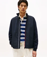 Tommy Hilfiger Men's Relaxed Fit Mixed Media Harrington Jacket
