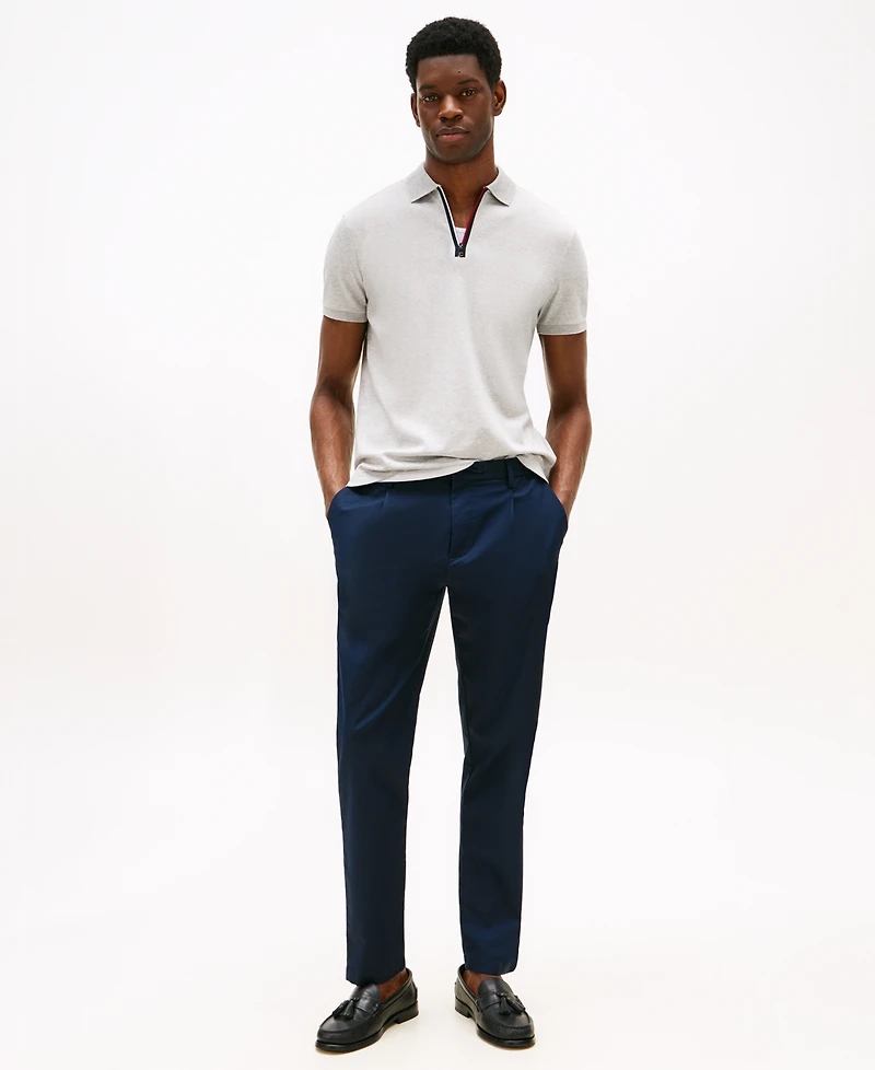 Tommy Hilfiger Men's Regular-Fit Interlock Zip Polo Shirt