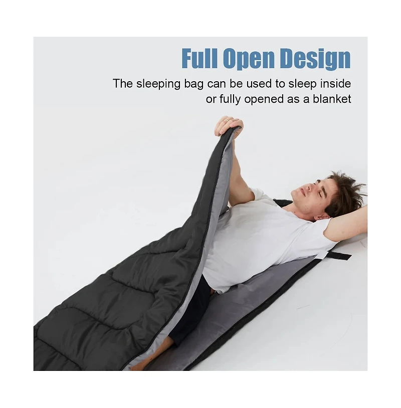 Sleeping Bags Adults Backpacking Lightweight Waterproof Cold Weather Bag Blue