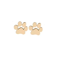 GoldenPaw Paw Print Stud Earrings for Pet Lovers