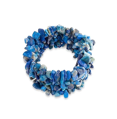 Bling Jewelry Big Chunky Multi Colors Crystal Chips Cluster Statement Wide Bracelet