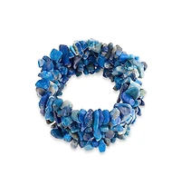 Bling Jewelry Big Chunky Multi Colors Crystal Chips Cluster Statement Wide Bracelet