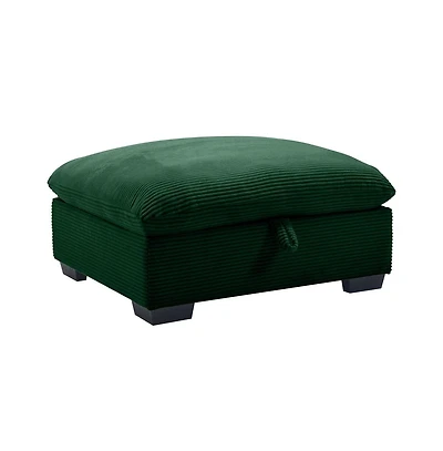 Corduroy Fabric Ottoman Footrest Comfortable, Durable, and Versatile for Living Room or Bedroom-The Pop Home