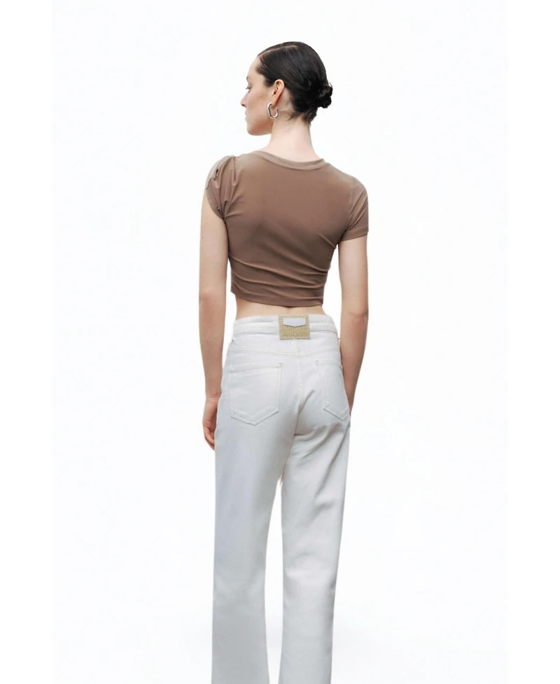 Nocturne Women's Crop Top with Twisted Detail