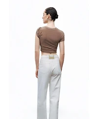 Nocturne Women's Crop Top with Twisted Detail