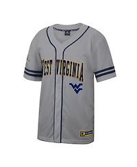 Colosseum Men's Gray West Virginia Mountaineers Free Spirited Baseball Jersey
