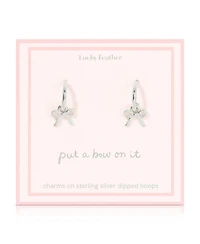 Lucky Feather Beautiful Bows - Bow Charm Hoops