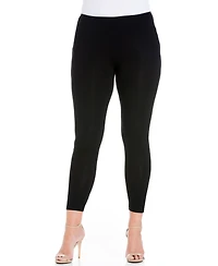 24seven Comfort Apparel Plus Comfortable Ankle Length Leggings