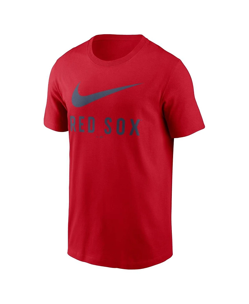 Nike Men's Red Boston Sox Swoosh T-Shirt
