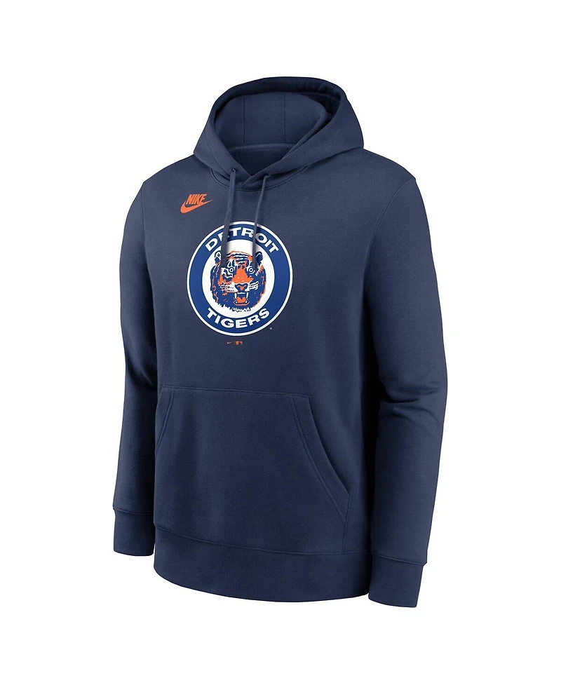 Nike Men's Navy Detroit Tigers Cooperstown Collection Logo Club Pullover Hoodie