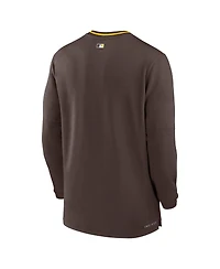 Nike Men's Brown San Diego Padres Authentic Collection Performance Half-Zip Top