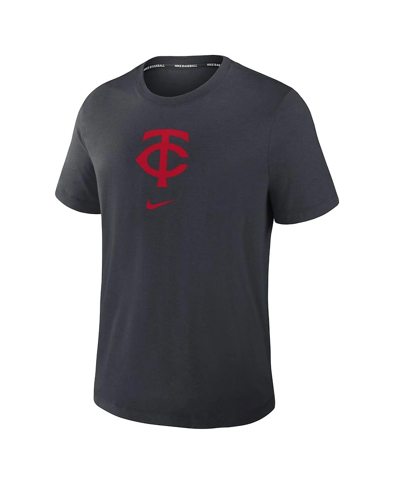 Nike Men's Navy Minnesota Twins Authentic Collection Early Work Tri-Blend Performance T-Shirt