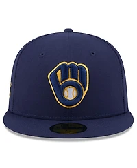 New Era Men's Navy Milwaukee Brewers 2025 Jackie Robinson Day 59FIFTY Fitted Hat
