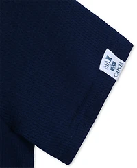 Max & Olivia Big Boys Waffle Thermal Top Shorts Pajama Set