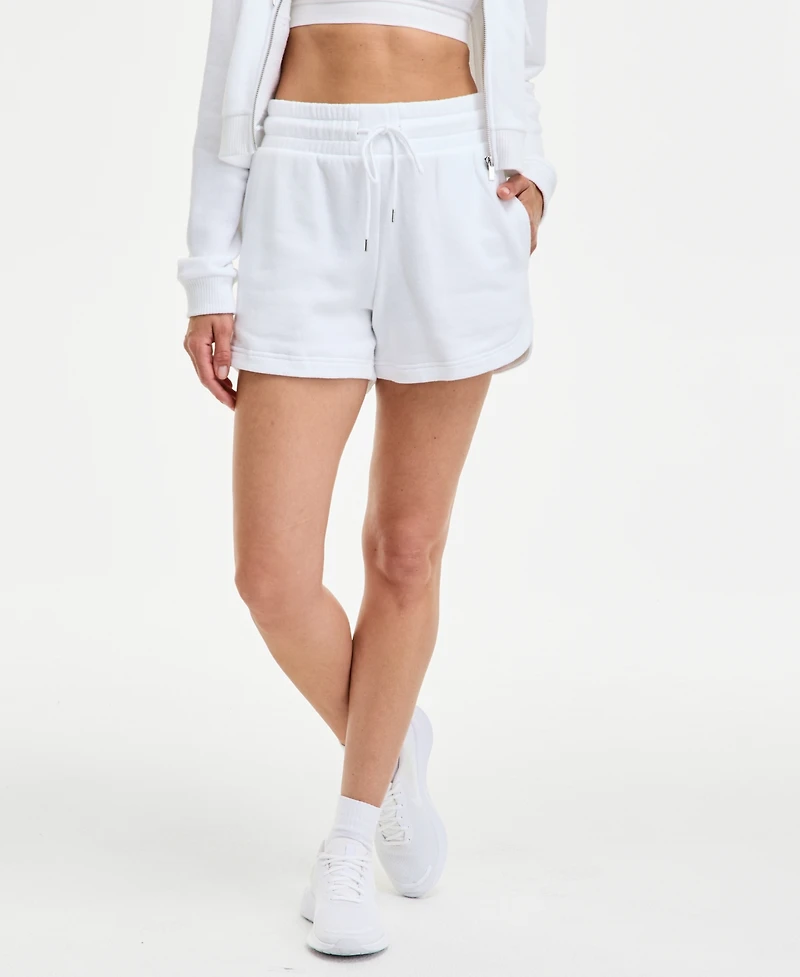 Id Ideology Women's Drawstring-Waist Dolphin-Hem Shorts