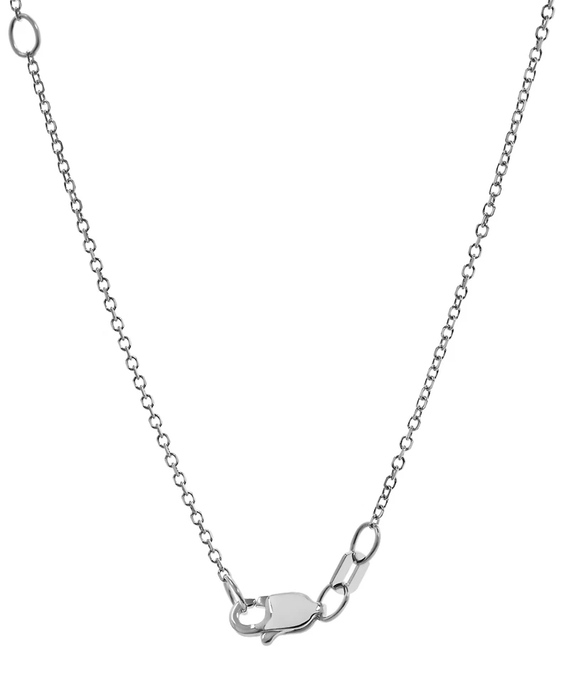 Diamond Heart Pendant Necklace (1 ct. t.w.) in 14k White Gold, 16" + 2" extender