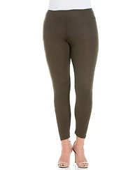 24seven Comfort Apparel Plus Comfortable Ankle Length Leggings