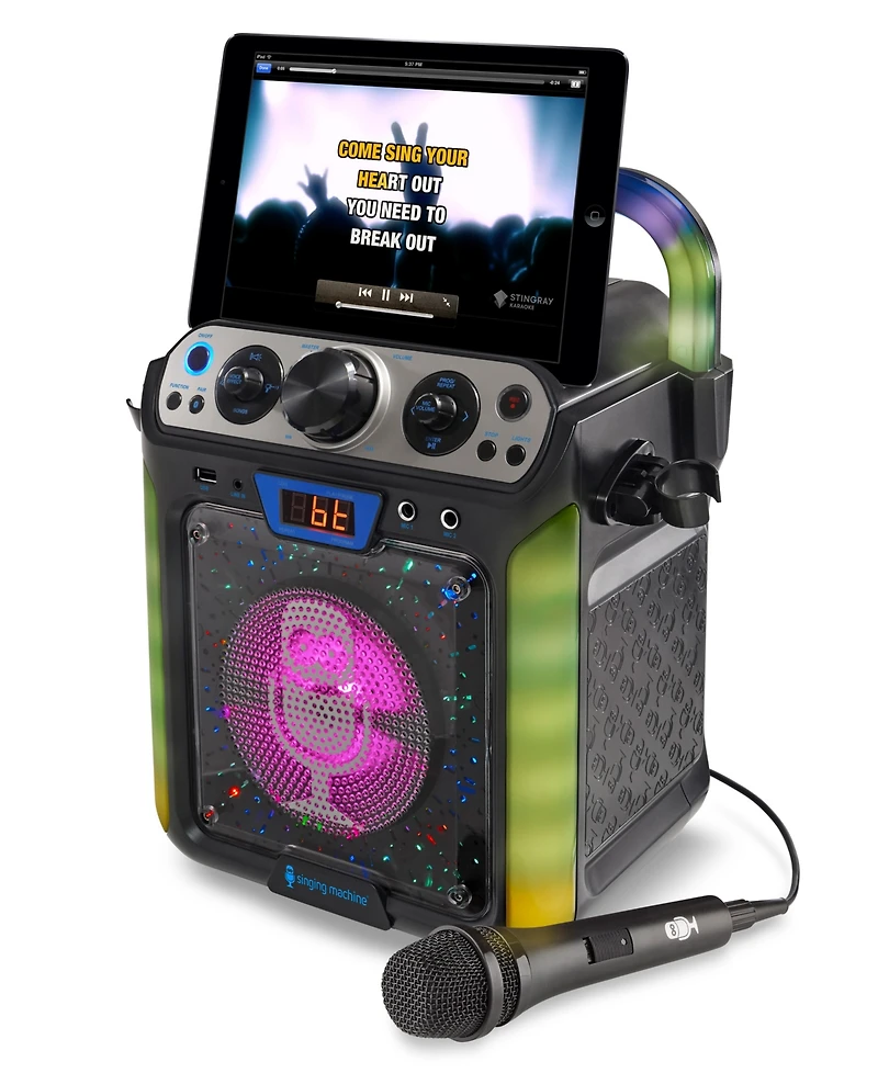 Singing Machine Groove Cube Hype Cdg Bluetooth Karaoke System