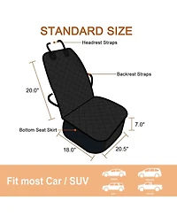 Quilted Pet Front Car Seat Cover: 40
