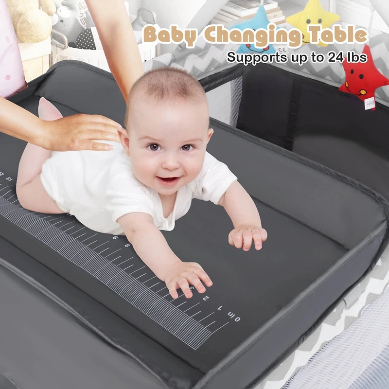 Costway Baby 3 in 1 Playard Portable Nursery Center