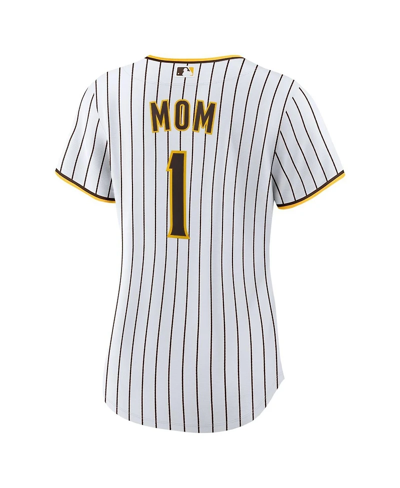 Nike Women's White San Diego Padres 1 Mom Home Replica Jersey