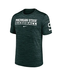 Nike Men's Green Michigan State Spartans Velocity Baseball Wordmark Stack Performance T-Shirt