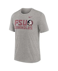 Nike Men's Heather Gray Florida State Seminoles Campus Local Tri-Blend T-Shirt