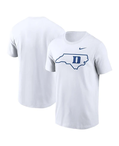 Nike Men's White Duke Blue Devils Campus Local T-Shirt