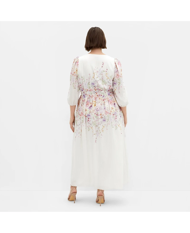 City Chic Plus Keyla Print Maxi Dress