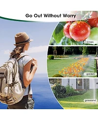 2 Zone Digital Water Timer Sprinkler Timer Outdoor for Lawn Garden Rain Delay Manual Automatic Watering