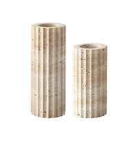 Teroi Travertine Vase Set 2