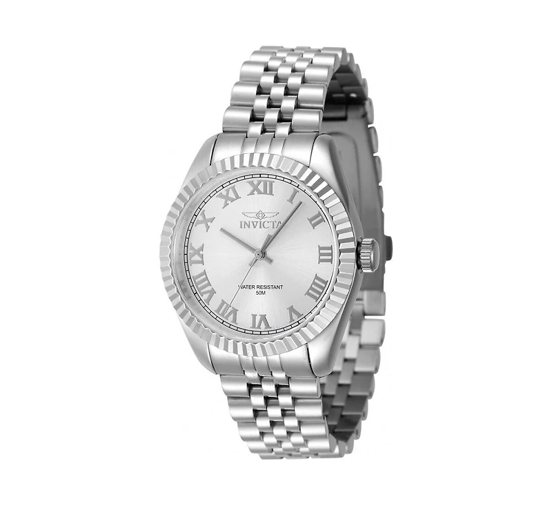 Invicta Women's Specialty Quartz 3 Hand Silver Dial Watch