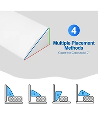 Full Size Bed Wedge Pillow Gap Filler with Side Pocket Bed-Full Size