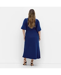 City Chic Plus Ines Puff Dress