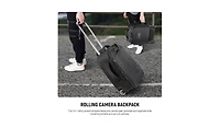 Neewer 2-in-1 Rolling Camera Backpack Trolley Case - Anti-Shock Detachable Padded Compartment