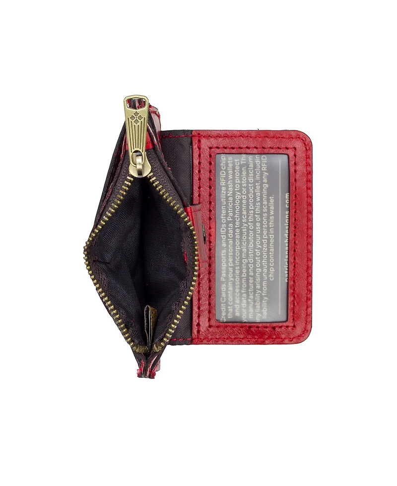 Patricia Nash Cassis Id Small Printed Leather Wallet