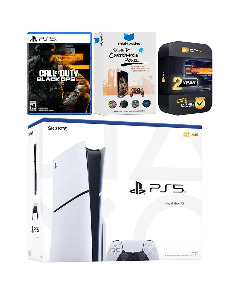 Sony Playstation 5 Slim Disc with Call of Duty Black Ops 6 + 2 Year Cps Extended Warranty