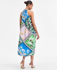 I.n.c. International Concepts Women's Scarf-Print Halter Midi Dress, Exclusively at Macy's
