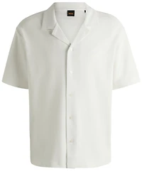 Boss by Hugo Men's Waffle Cotton Relaxed-Fit Shirt