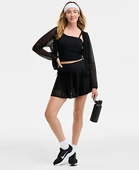 Id Ideology Women's Mesh Relaxed Full-Zip Hoodie, Exclusively at Macy's