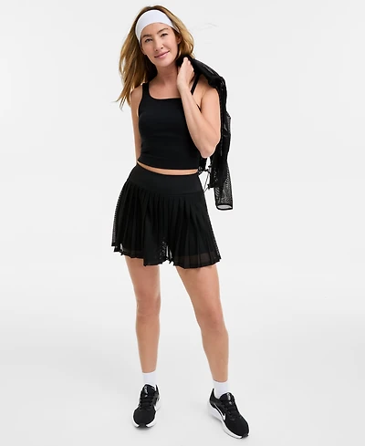 Id Ideology Women's Pleated Mesh Pull-On Skort, Exclusively at Macy's