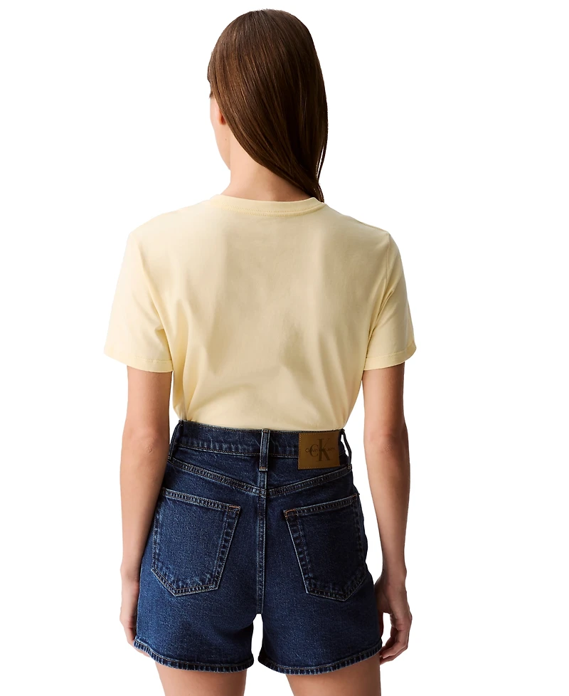 Calvin Klein Jeans Women's High-Rise Midi Denim Shorts