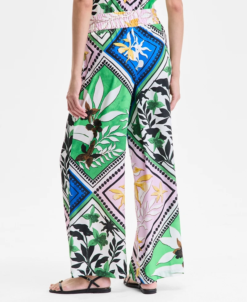 I.n.c. International Concepts Women's Printed Wide-Leg Cropped Pants, Exclusively at Macy's