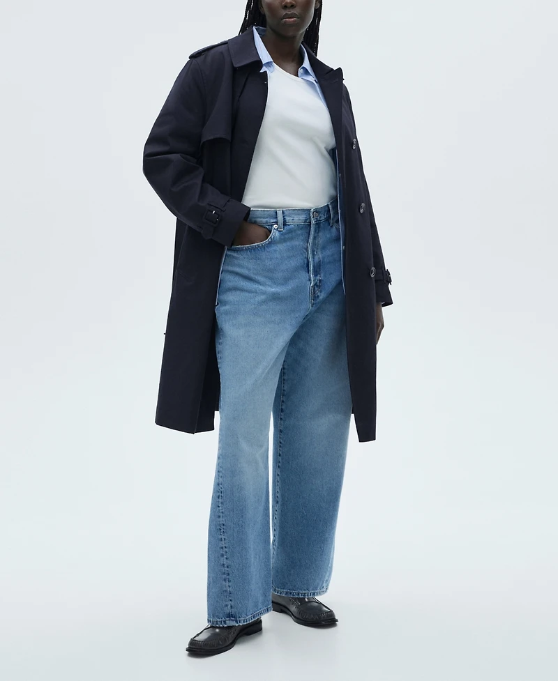 Mango Women's Belted Classic Trench Coat