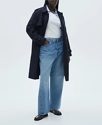 Mango Women's Belted Classic Trench Coat