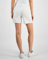 Style & Co Petite Utility-Pocket Denim Shorts, Exclusively at Macy's