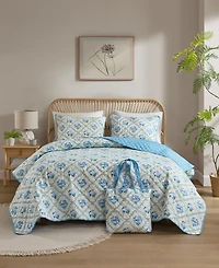 Addison Park Olivia Floral 3-Pc. Quilt and Tote Set, Twin
